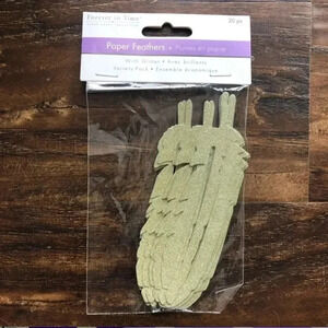 Forever in Time Gold Feathers | Craft Supplies | Gold Glitter Feathers | Feather